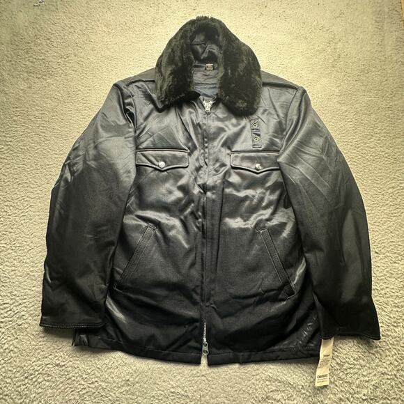 Vintage Blauer Tufnyl Police Jacket Men Medium 38R Blue Water Resistant Coat NWT - Picture 1 of 16